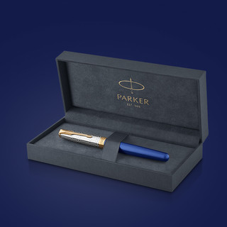 PARKER/派克 新品卓尔系列女王白金禧年款墨水笔商务送礼书写办公 签字笔钢笔送礼 蓝色 F尖