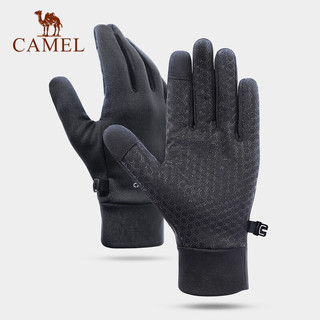 CAMEL 骆驼 轻暖系列 中性户外手套 A1W3JM105 黑色 L