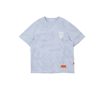 JACK&JONES 杰克琼斯 男女款圆领短袖T恤 222101082 浅蓝 XXS