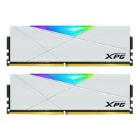 ADATA 威刚 XPG系列 龙耀 D50 DDR4 3600MHz RGB 台式机内存 灯条 釉白 64GB 32GB*2