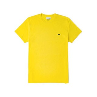 LACOSTE 拉科斯特 男士圆领短袖T恤 TH6709 亮黄色 M