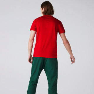 LACOSTE 拉科斯特 男士圆领短袖T恤 TH6709 红色 XS