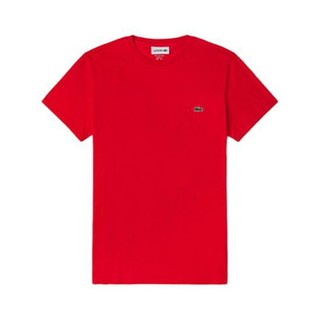 LACOSTE 拉科斯特 男士圆领短袖T恤 TH6709 红色 XS