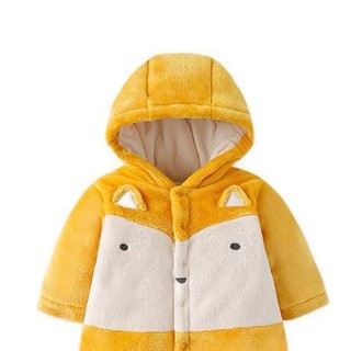 gb 好孩子 WW20430079 婴儿夹棉连身衣 橙黄 80cm