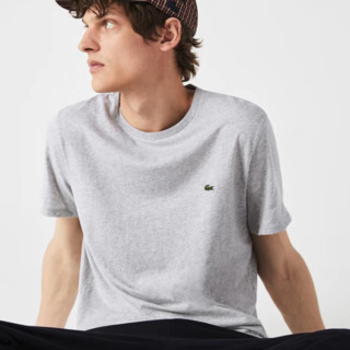 LACOSTE 拉科斯特 男士圆领短袖T恤 TH6709 灰色 XXL