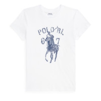 RALPH LAUREN 拉尔夫·劳伦 女士圆领短袖T恤 RL23016 白色 XL