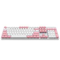 Dareu 达尔优 EK815 108键 有线机械键盘 白粉色 国产青轴 单光