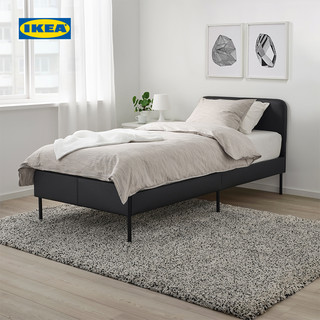 IKEA 宜家 SLATTUM斯拉图软包铁艺床现代简约家用小户型单人床架