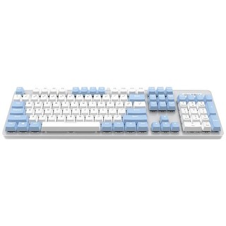 Dareu 达尔优 EK815 机械合金版 104键 有线机械键盘 白蓝色 国产红轴 单光
