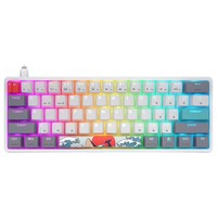 SKYLOONG Lite Gasket 轻弹版 金属外壳 61键 有线机械键盘 珊瑚海 国产青轴 RGB