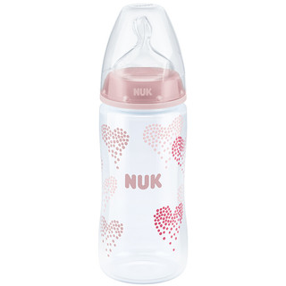 NUK PP彩色奶瓶 硅胶奶嘴款 女宝宝款 300ml 0-6月