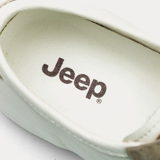 Jeep 吉普 女士德训鞋 JPX21CD188 皮面款 白沙 36