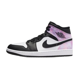 AIR JORDAN 正代系列 Air Jordan 1 Mid Se 男子篮球鞋 DM1200-001 黑/漂白珊瑚红/白色/海浪紫 42