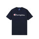 Champion 冠军男女同款经典草写印花LOGO休闲T恤GT23H