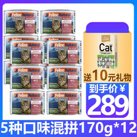 k9猫罐头成猫零食幼猫主食罐头170g/罐 5种口味混拼12罐
