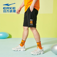 ERKE 鸿星尔克 运动短裤男棉质透气户外舒适创意字母针织五分裤