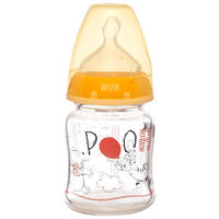 NUK 玻璃彩色奶瓶 硅胶奶嘴款 120ml 迪士尼黄色 0-6月