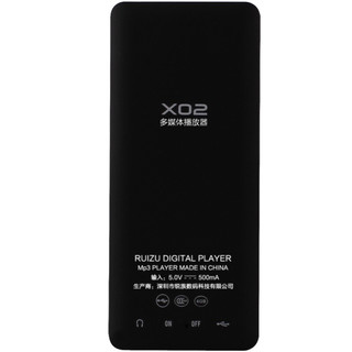 RUIZU 锐族 X02 蓝牙按键款 音频播放器 8G 黑色（3.5单端）