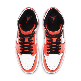 AIR JORDAN 正代系列 Air Jordan 1 Mid Se 男子篮球鞋 DD6834-802 橙/黑/白 35.5