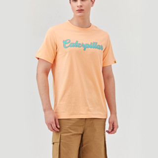 CAT 卡特彼勒 男士圆领短袖T恤 CK3TSQD2011 橙色 L