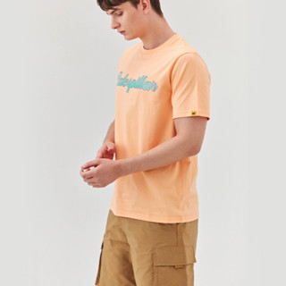 CAT 卡特彼勒 男士圆领短袖T恤 CK3TSQD2011 橙色 L