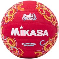 MIKASA Squish VSV104 No-Sting Volleyball (Red/Circles)