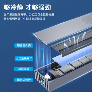 ORICO 奥睿科 M232C3 M.2 NVMe移动固态硬盘盒子 USB3.2 Type-C 香槟金