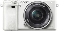 SONY 索尼 ILCE6000 24.3 MP 数码相机带 SELP1650 镜头套件 - 白色