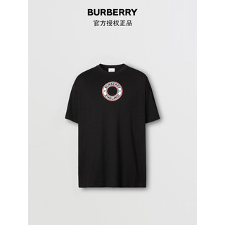 BURBERRY 博柏利 男士圆领短袖T恤 80370471 黑色 M