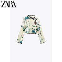ZARA 女装 中式印花丝缎质感上衣 4432014 727