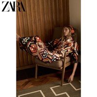 ZARA 女装 配腰带印花连体裤 2093007 615