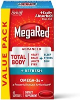 Schiff 旭福 MegaRed 软胶囊，Omega-3 Blend全身+刷新500mg（每瓶65粒）