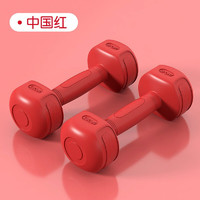 YILIN 一霖 健身练臂肌哑铃  中国红 总重2KG（1kg两只）