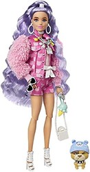 Barbie 芭比 娃娃 #6 粉色泰迪熊印花牛仔夹克&配套短裤 带宠物小狗