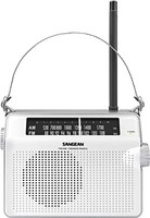 SANGEAN 山进 PR-D6 便携式收音机（FM/AM 调谐器，电池/电源供电）白色
