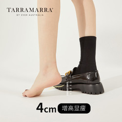 TARRAMARRA 2022夏季新款英伦黑色单鞋百搭休闲JK小皮鞋