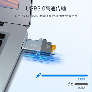 kawau 川宇 USB-C3.0高速手机迷你读卡器TypeC接口安卓OTG支持TF/MicroSD行车记录仪相机存储内存卡