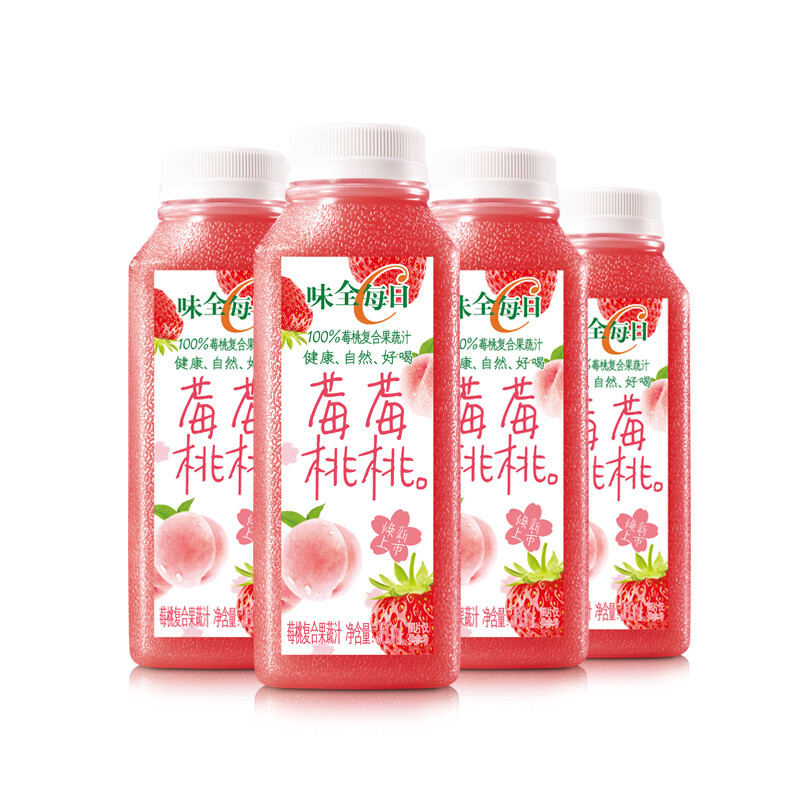 WEICHUAN 味全 每日C莓莓桃桃300ml*4+买一赠一900ml