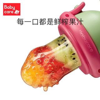 babycare 婴儿食物果蔬咬咬袋硅胶玩乐牙胶宝宝吃水果辅食器 霸王龙托比果蔬咬咬乐-蒙因蓝