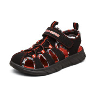 SKECHERS 斯凯奇 FLEX系列 C-FLEX SANDAL 男童凉鞋 97812L/BKRD 黑色/红色 36码