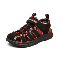 SKECHERS 斯凯奇 FLEX系列 C-FLEX SANDAL 男童凉鞋 97812L/BKRD 黑色/红色 38码
