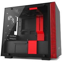NZXT 恩杰 H200 MINI-ITX机箱 半侧透 红黑色