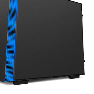 NZXT 恩杰 H200 MINI-ITX机箱 半侧透 黑蓝色