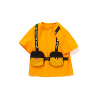 balabala 巴拉巴拉 208222117113 男童短袖T恤 黄黑色调 110cm