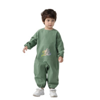 六月娃娃 MXW058 儿童连体罩衣 宽松版 薄荷绿 90cm
