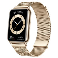 HUAWEI 华为 WATCH FIT 2 雅致款 智能手表 金色表壳 鎏光金米兰尼斯表带 (GPS、血氧、心率）