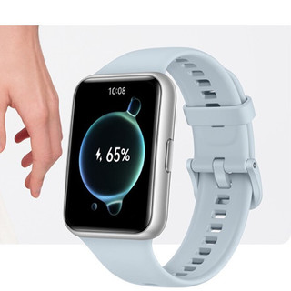 HUAWEI 华为 WATCH FIT 2 活力款 智能手表 银色表壳 海岛蓝硅胶表带 (GPS、血氧、心率）