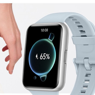 HUAWEI 华为 WATCH FIT 2 活力款 智能手表 银色表壳 海岛蓝硅胶表带 (GPS、血氧、心率）