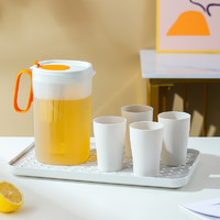 【夏季 补贴54元】夏季冰箱冷水壶塑料套装 水果茶壶家用耐高温凉水壶 大容量泡茶杯