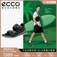ECCO爱步男士凉鞋 夏季潮酷外穿舒适凉鞋魔术贴沙滩鞋 突破811814